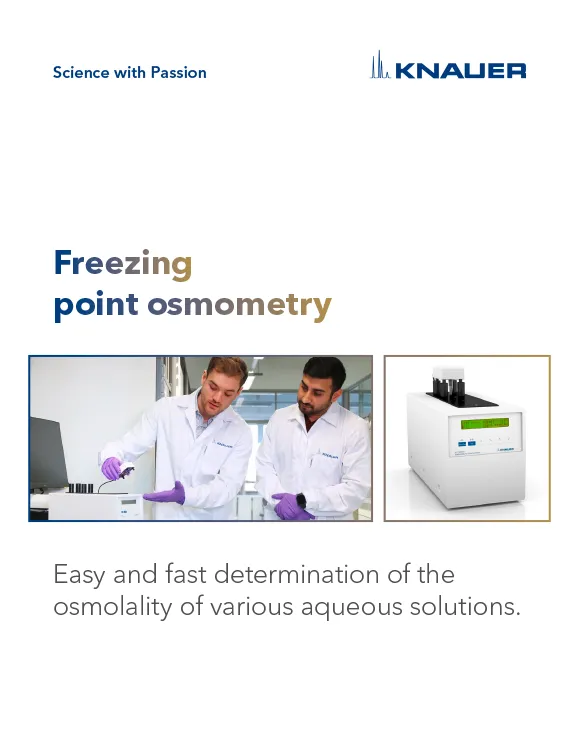 KNAUER employee at an Freezing Point Osmometer K-7400S KNAUER employee at an Freezing Point Osmometer K-7400S